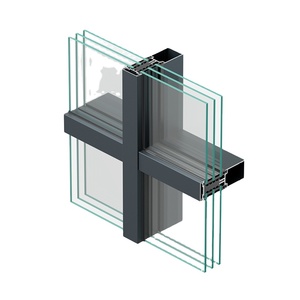 Système de mur rideau <span class=keywords><strong>extérieur</strong></span> moderne Meidoor ultra insonorisé, cadre en aluminium, isolation élevée, <span class=keywords><strong>façade</strong></span> pour bâtiment commercial, centre commercial - Product Image 1