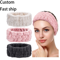 Bandeau en microfibre douce personnalisé avec logo, pour spa, maquillage, lavage du visage, masque, bain, douche, soins de la peau