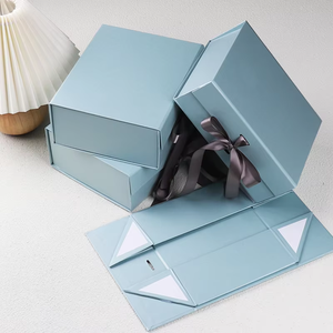 Caja de Regalo de Cartón Plegable Magnética de Lujo con Diseño Personalizado para Cosméticos de Mujer - Product Image 1