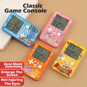 Console de jeu portable rétro, <span class=keywords><strong>grand</strong></span> <span class=keywords><strong>écran</strong></span>, machine de jeu de <span class=keywords><strong>puzzle</strong></span> d'intelligence pour enfants, jouet éducatif nostalgique, couleur jaune - Product Image 6