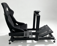 Simulateur de course complet 4080 Motion avec siège, profilés en aluminium, cockpit de simulation réglable pour jeux de course