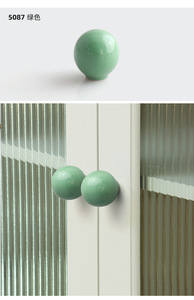 Modern Colorful <b>Ceramic</b> <b>Knob</b> Single-Hole Brass Pull Handle Hand Grip for Kitchen Cabinets Gym Drawers Exterior Hotel Use - Product Image 4