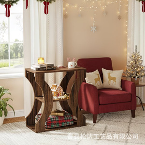 Étagère de rangement créative en bois pour la maison, idéale pour les petits appartements, étagère d'angle en bois massif sur pied pour le salon - Product Image 3