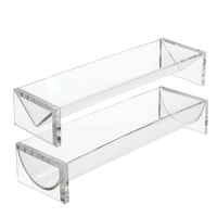 Support de présentation de biscuits en acrylique transparent, porte-biscuits rectangulaire pour supermarché, boulangerie, buffet