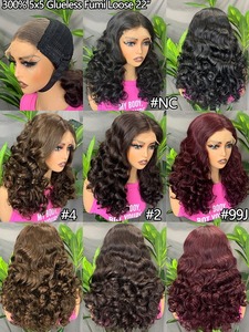 Pelucas de Cabello Humano FH 5x5 con Frente de Encaje sin Pegamento, Pelucas de Encaje Transparente Fumi, Cabello Humano al por Mayor - Product Image 3