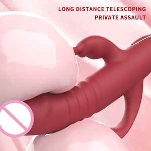 Vibrador de Conejo Rojo JT Adult Toys 2 en 1, Recargable por USB, Impermeable, con Vibración Potente para el Punto G - Product Image 3