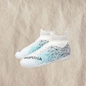 Vente en gros d'usine de chaussures de football de haute qualité pour hommes chaussures de football de plein air anti-entraînement cheville haute ODM/OEM pour le printemps et l'automne - Product Image 1