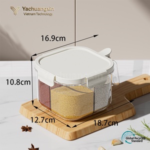 กล่องเก็บอาหารทรงสี่เหลี่ยมยี่ห้อ Yachuangxin พร้อมฝาปิด ขอบสีเหลือง วัสดุ PP ดีไซน์ทันสมัย สำหรับใช้ในแคมป์ปิ้งและครัว - Product Image 5
