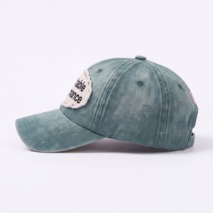 Gorras de Béisbol de Algodón Lavado con Borde Deshilachado y Apliques Personalizados al por Mayor, Fabricante de Gorras de 6 Paneles - Product Image 3