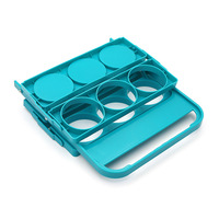 Porte-bouteilles de bière en plastique avec logo personnalisé, porte-boissons pliable en plastique de haute qualité avec poignée