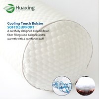 Nouvel oreiller décoratif en tissu respirant et rafraîchissant avec rembourrage en fibres douces pour le soutien du dos, coussin long et volumineux