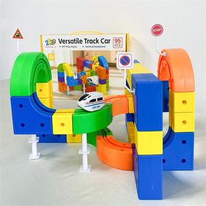 Novedad 2026: Juego <span class=keywords><strong>de</strong></span> 95 Piezas <span class=keywords><strong>de</strong></span> Vías <span class=keywords><strong>de</strong></span> <span class=keywords><strong>Tren</strong></span> DIY, Juguetes <span class=keywords><strong>de</strong></span> Coches <span class=keywords><strong>de</strong></span> Carril Versátiles para Niños, Bloques <span class=keywords><strong>de</strong></span> Construcción con <span class=keywords><strong>Tren</strong></span> Eléctrico y <span class=keywords><strong>Señales</strong></span> <span class=keywords><strong>de</strong></span> Tráfico - Product Image 1