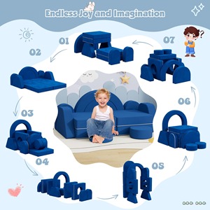 12 Pièces Blocs de Jeu Modulaires Souples pour Enfants, Canapé pour Tout-petits, Construction de Fort, Jeu d'Escalade, Chambre d'Enfant - Product Image 5