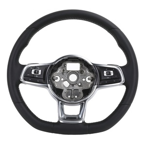 Volante Deportivo de 3 Radios en Cuero para VW Carbon <span class=keywords><strong>GTI</strong></span> <span class=keywords><strong>Polo</strong></span> Mk7 Golf Mk6 Jetta Scirocco T6 - Product Image 1