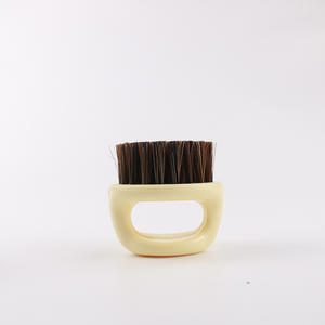 Profesional hombres afeitado cara pelo peluquero cuidado cepillo de limpieza anillo mango jabalí cerdas dedo barba cepillo - Product Image 5