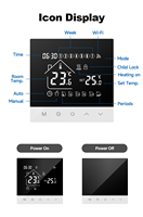 Termostato de Calefacción Universal WiFi Beok 86x86mm, Gestión Remota Tuya Smart Home, Configuración Sencilla, Fácil de Usar