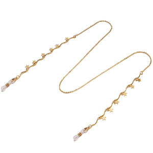 Chaîne de lunettes perlée de haute qualité, lanière de <span class=keywords><strong>masque</strong></span>, tendance transfrontalière, étoile à cinq branches, perle, boule de diamant, antidérapante – Meilleures ventes - Product Image 5