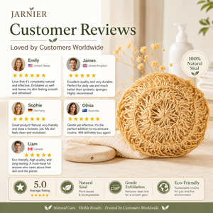 ฟองน้ำขัดผิวจากใยไซซอลธรรมชาติ 100% ยี่ห้อ Jarnier Popular สำหรับอาบน้ำและขัดผิว - Product Image 5