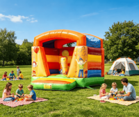 Château gonflable sur le thème de la fête, château de saut pour les anniversaires d'enfants, structure gonflable de qualité commerciale pour les fêtes et les événements
