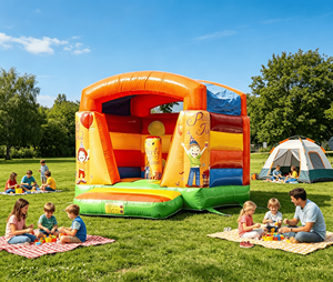 Château gonflable sur le thème de la fête, château de saut pour les anniversaires d'enfants, structure gonflable de qualité commerciale pour les fêtes et les événements - Product Image 4