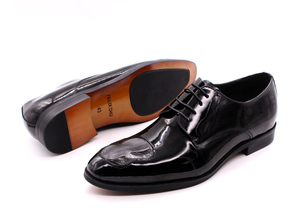 Dernier modèle de chaussures derby rétro pour homme, en cuir véritable, chaussures de ville officielles - Product Image 5