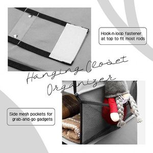 Gray Non-Woven Fabric Wardrobe Drawer Hanging Bag Wardrobe Hanging Bag Underwear Storage <b>Box</b> - Product Image 4