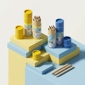 Korean Chiikawa 12 Color Mini Colored Pencil Set 24 PCS Kids Stationery Cute Character <b>Drawing</b> Anime School Supplies Wholesale - Product Image 1