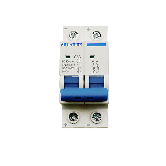 Mini DZ47-63DC Air Switch Plastic Photovoltaic DC Circuit Breaker for Household Use