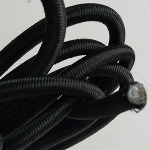 Black Nylon <b>Elastic</b> Rope 7Mm Diameter Single Layer Universal Use Outdoor Sports Gear <b>Cord</b> - Product Image 2