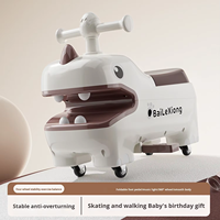 Vente en gros d'usine, voiture jouet en plastique à monter, voiture à bascule pour enfants, scooter à quatre roues en forme de dinosaure pour jouer à l'intérieur et à l'extérieur