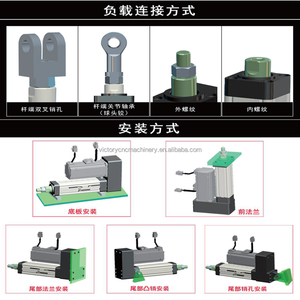 Corsa 50mm grande spinta elettrica cilindro elettrico telescopico asta di precisione Servo elettrico spinta asta attuatore lineare - Product Image 3