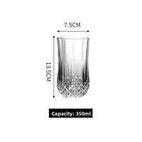 Ensemble de verres en cristal gaufré à coupe diamantée, flûtes à champagne et gobelets à vin rouge, transparents et modernes, pour mariage et bar