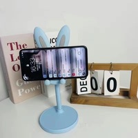 Support de bureau universel réglable et télescopique pour téléphone et tablette, motif lapin de dessin animé mignon