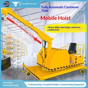 Grue mobile de levage de 1 tonne, petite grue hydraulique domestique à flèche rotative télécommandée, grue de levage simple pour voiture - Product Image 1