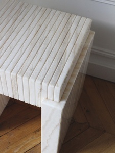 SH STONE Natural Stone Small Living Room Centre Furniture Gina Vanilla White Onyx <strong>Stool</strong> Bedstand <strong>Bedside</strong> <strong>Table</strong> <strong>Stool</strong> Side <strong>Table</strong> - Product Image 4