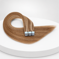 ShangKai Extensions de cheveux vierges 100% naturels, double épaisseur, 2,5g, 40 pièces, à bandes adhésives
