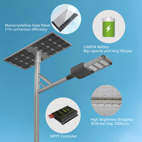 Lampadaire solaire à LED de type split avec IP66, 6000K, DC 12V, angle de faisceau 140x70, certifié CE/ROHS, garantie 3 ans pour l'éclairage routier