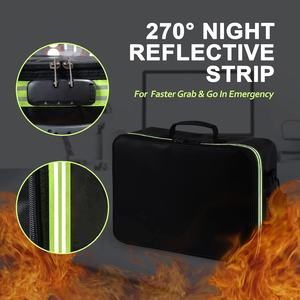 Nuevo estilo portátil ignífugo Anti-irritación bolsa de fuego impermeable dinero ignífugo documento certificado bolsa con cerradura - Product Image 2