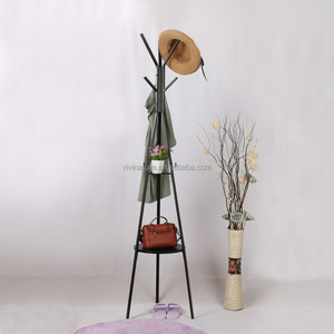Porte-manteau et porte-chapeaux en métal sur pied avec 9 crochets pour la maison, le bureau, l'entrée et le bureau - Product Image 3