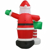 Logo gonflable de Noël, moule à air, boîte aux lettres, ornement Père Noël, décoration de fête en plein air, cour, décoration pour les fêtes