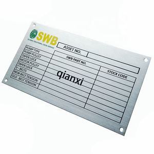 Placa de identificación de acero inoxidable grabada con metal de sublimación personalizada con cepillado pintado en negro - Product Image 6
