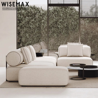WISEMAX FURNITURE Ligne Modulaire Créative Tissu Rembourrage Plancher Canapé Canapé Avec Cadre En Bois Pour Le Salon Moderne