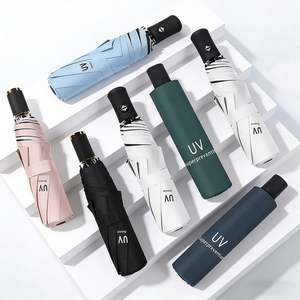 21-Inch 8-Bone Umbrella with 3-<b>Fold</b> Coating Factory Direct Wholesale for Business Gifts Manual Control - Product Image 1