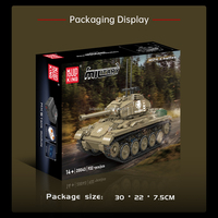 Mould King 20043 Military M24 Chaffee Building Block Toys Puzzle APP Remote Control Battle Building Block Kits for Kids Gift
