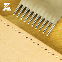 Herramienta de Perforación y Costura de Cuero, Punzón Hexagonal para Manualidades en Cuero, Herramientas Manuales para Perforar Cuero