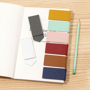 Colorful PU Leather Corner <b>Bookmarks</b> Simple Page Clip Keeper Book Mark Cute Page Corner <b>Bookmark</b> for Reading Lovers Teacher <b>Gift</b> - Product Image 1