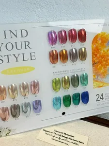 1/24 PCS High-end Mirror <b>Magic</b> Mirror Powder Set With Storage <b>Box</b> Colorful Bright Nail Art Powder Opal Home Powder, Nail Art Na - Product Image 2