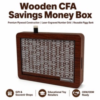 Tirelire en bois pour Francs CFA, XOF et Dollars, boîte de rangement pour économies, décoration d'intérieur, cadeau artisanal pour enfants