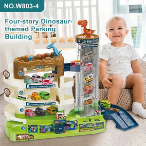 <span class=keywords><strong>Garage</strong></span> de stationnement pour dinosaures éducatif à 4 niveaux, <span class=keywords><strong>jouet</strong></span> électrique <span class=keywords><strong>avec</strong></span> lumières et sons, ensemble de jeu interactif d'apprentissage pour enfants de 3 ans et plus - Product Image 3
