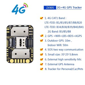 Module de suivi GPS Mini 2G+ 4G CAT-1 avec application mobile gratuite et prise en charge du protocole SOS - Product Image 1